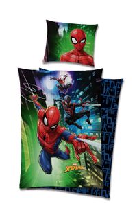 BrandMac Marvel´s Spiderman Kinder-Bettwäsche-Set 135x200 80x80 Baumwolle Jungen Wendebettwäsche