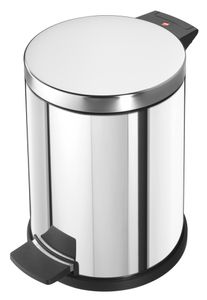 Tret-Abfallsammler, Hailo Solid M, Edelstahl, 12 Liter, Inneneimer: Kunststoff