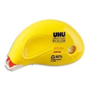 UHU Kleberoller Dry & Clean Roller permanent gelb