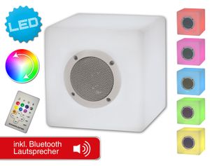 Näve Deko-Würfel mit Bluetooth - Material: Kunststoff - Farben: rot, gelb, grün,cyan, blau, violett, weiß; 5162961