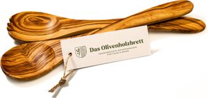 Salatbesteck aus Olivenholz klassisch 30 cm Salatbesteck aus Olivenholz klassisch 30 cm