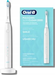 Oral-B | Schallzahnbürste Pulsonic Slim 2000 - Weiß - Effektive Reinigung - 2 Wochen Akkulaufzeit