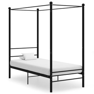 Himmelbett Schwarz Metall 100x200 cm , Klassische Betten Design 2024