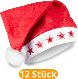 Weihnachtsmütze mit LED-Stern