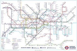 Transport For London - Poster "London Underground Map", Maxi PM11722 (91,5 cm x 61 cm) (Bunt)