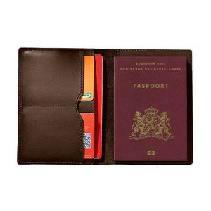 ATTREZZO® Reisepasshülle aus 100 % Leder – Braun – Reisepasshülle – Reisedokumentenhülle – Reisebrieftasche