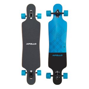 Apollo Longboard "Kiribati" Twin Tip DT Komplettboard 101,6 x 24,6 cm 8 Lagen Holzdeck Cruiser-Board