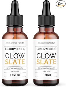 Glow Slate - Clean Slate Tropfen (50 ml pro Flasche) | Nahrungsergänzungsmittel mit Vitamin C (2x)