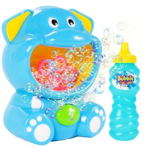 MalPlay Seifenblasenmaschine Blasenmaschine | Blasenmacher Spiel drinnen und draußen | Seifenblasen Badespielzeug für Babys ab 3 Jahren ( blau )