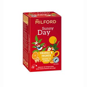 Milford Sunny Day Kräutertee Orange und Ingwer aromatisiert 35g