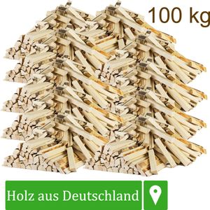 Anmachholz Anzündholz Kiefer 100 kg Anfeuerholz Brennholz Feuerholz Kaminholz Holz Anbrennholz Anzünder Kiefernholz Kammergetrocknet Grill Smoker Flameup