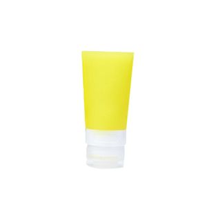 leere Silikon -Reiseflasche Lotion Shampoo Kosmetikrohrbehälter tragbar-Gelb ,Größen:38ML