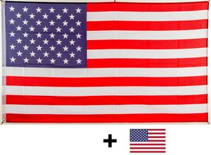 Flagge USA 90 x 150 cm mit Ösen + Aufkleber