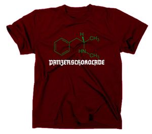 Styletex23 T-Shirt #3 Crystal Meth Panzerschokolade Pervitin, maroon, XXL
