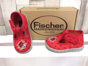 Fischer Kinder-Hausschuh Marienkäfer Mini Rot, Farbe:rot, EU Größe:19