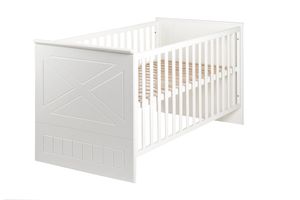 roba Kombi-Kinderbett 'Constantin', 70 x 140 cm, weiß, höhenverstellbar, 3 Schlupfsprossen, umbaubar