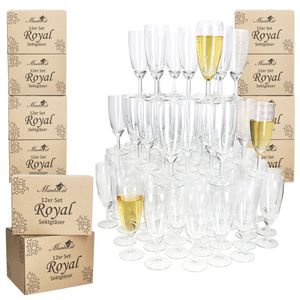 120er Set Royal Sektgläser 140ml Champagner-Glas klare Sektflöte Prosecco Party