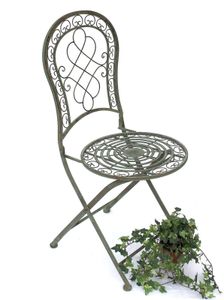 DanDiBo Stolička Záhradná stolička Malega 12185 Skladacia stolička 92 cm Kovové kované železo
