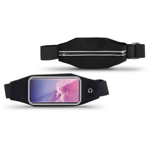 Tasche Bauchtasche für Samsung Galaxy S10 Hüfttasche Jogging Hülle Sport Case, Farben:Schwarz