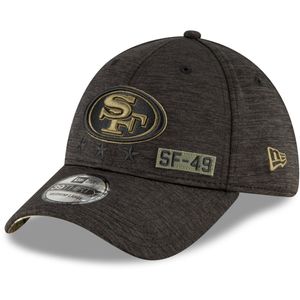 New Era NFL SAN FRANCISCO 49ERS Salute to Service 2020 Sideline 39THIRTY Stretch Fit Game Cap, Größe :M/L