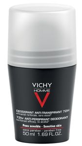 Vichy Homme Roll On Deodorant Sensitive Skin 72H