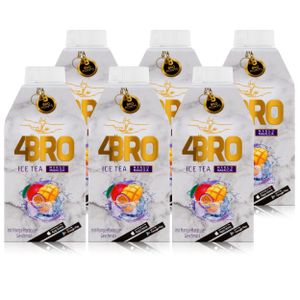 4BRO Ice Tea Eistee Mango Maracuja 500ml - Erfrischungsgetränk (6er Pack)