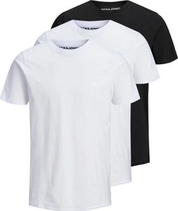 Jack & Jones Organic Basic 3 Pack Kurzarm-t-shirt Weiß,Schwarz L Mann Weiß,Schwarz L