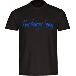multifanshop Kinder T-Shirt - Hamburg - Hamburger Jung, schwarz, Größe 164