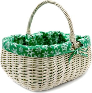 MyBer Korb Rattankorb Weidenkorb Einkaufskorb Picknickkorb Tragekorb Vollweide K13-014-SGWW