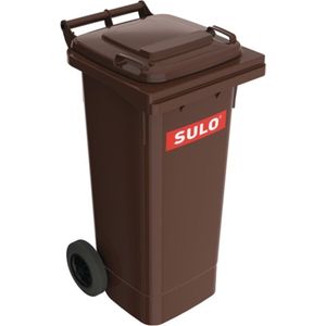Müllgroßbehälter 80l HDPE braun fahrbar,n.EN 840 SULO