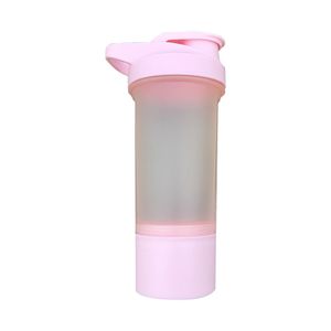 500ml Protein Shaker Flasche,BPA-frei MixerFlasche Sport Trinkflaschen für Training Fitness Rosa
