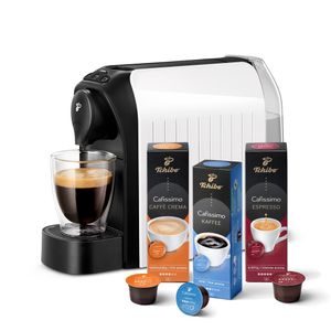 Tchibo Cafissimo "easy" Kaffeemaschine Kapselmaschine inkl. 30 Kapseln für Caffè Crema, Espresso und Kaffee, Weiß