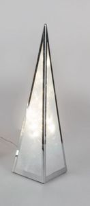 formano Pyramide aus Metall mit Sternfolie, drehend, LED beleuchtet, 45 cm