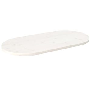 [Home] Tischplatte Weiß 90x45x2,5 cm Massivholz Kiefer Oval , Neue Mode 2024 im häuslichen Leben