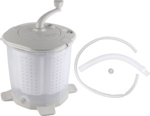Tragbare Handkurbelwaschmaschine, manuelle Waschmaschine für Schlafsaal, Apartment, Camping, Nordic Grey