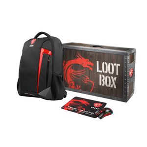 MSI Loot Box Pack 2019, Rucksack, Schultergurt, Schwarz, Rot