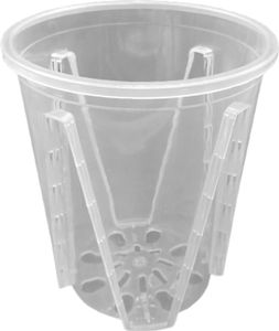 Pflanzentopf transparent eingedickte DIY DIY DIY PLANTE PLASTITED Durchlässige hohe Blumentopfgrün -Zubehör-Größen:18cm