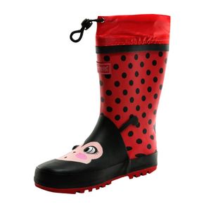 Dare 2B Kinder Mudplay Dinosaurier Gummistiefel RG4788 (38 EU) (Rot/Schwarz)