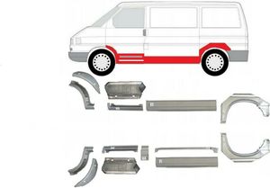 Volkswagen T4 Kurz und Mittel Reparaturblech Schweller Set L+R XXL