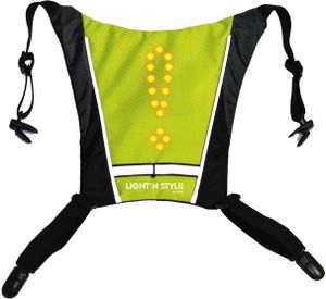 Light’n Style LED-Safety Cover mit integriertem LED-Lichtsignal, universell nachrüstbar für Rucksack, Schultasche, Büchertasche.
