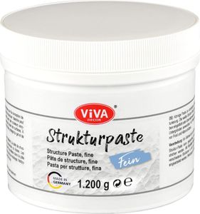 ViVA DECOR Strukturpaste fein weiß 1.200 g Künstlerqualität