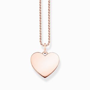THOMAS SABO Kette mit Anhänger Herz Silber rosèvergoldet - G