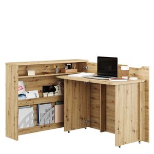 Lenart Schreibtisch WORK CONCEPT Ausklappbar Platzsparend für begrenzten Raum B115 x H93 x 27cm Artisan Eiche