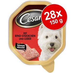 Cesar Classic Paté - Rindfleisch - Hundefutter - 28 x 150 g