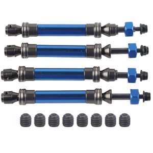 4 kusy hnacieho hriadeľa CVD, predný a zadný, kovový, pre RC auto Traxxas Slash 4X4 1/10, tmavomodrý