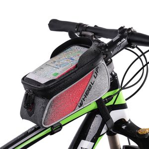 MidGard Multifunktions-Fahrrad-Rahmentasche wasserabweisend Smartphone-Halterung, Handy-Tasche für Fahrrad