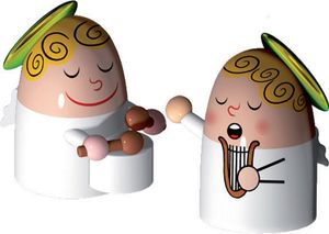Alessi Weihnachtsengel – Engelsband – AMGI26SET3 – 2 Stück – von Massimo Giacon