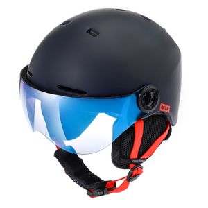 meteor FALVEN Skihelm Snowboardhelm Snowboard Helm Ski Helmet mit Visier dunkelblau