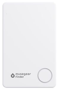 Musegear® Schlüsselfinder mit Bluetooth App aus Deutschland I Flat Finder I Keyfinder laut für Handy in weiß I GPS Ortung / Kopplung I Schlüssel finden