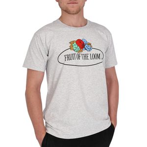 Fruit of the Loom T-Shirt mit Vintage Logo Farbe: graumeliert Größe: L